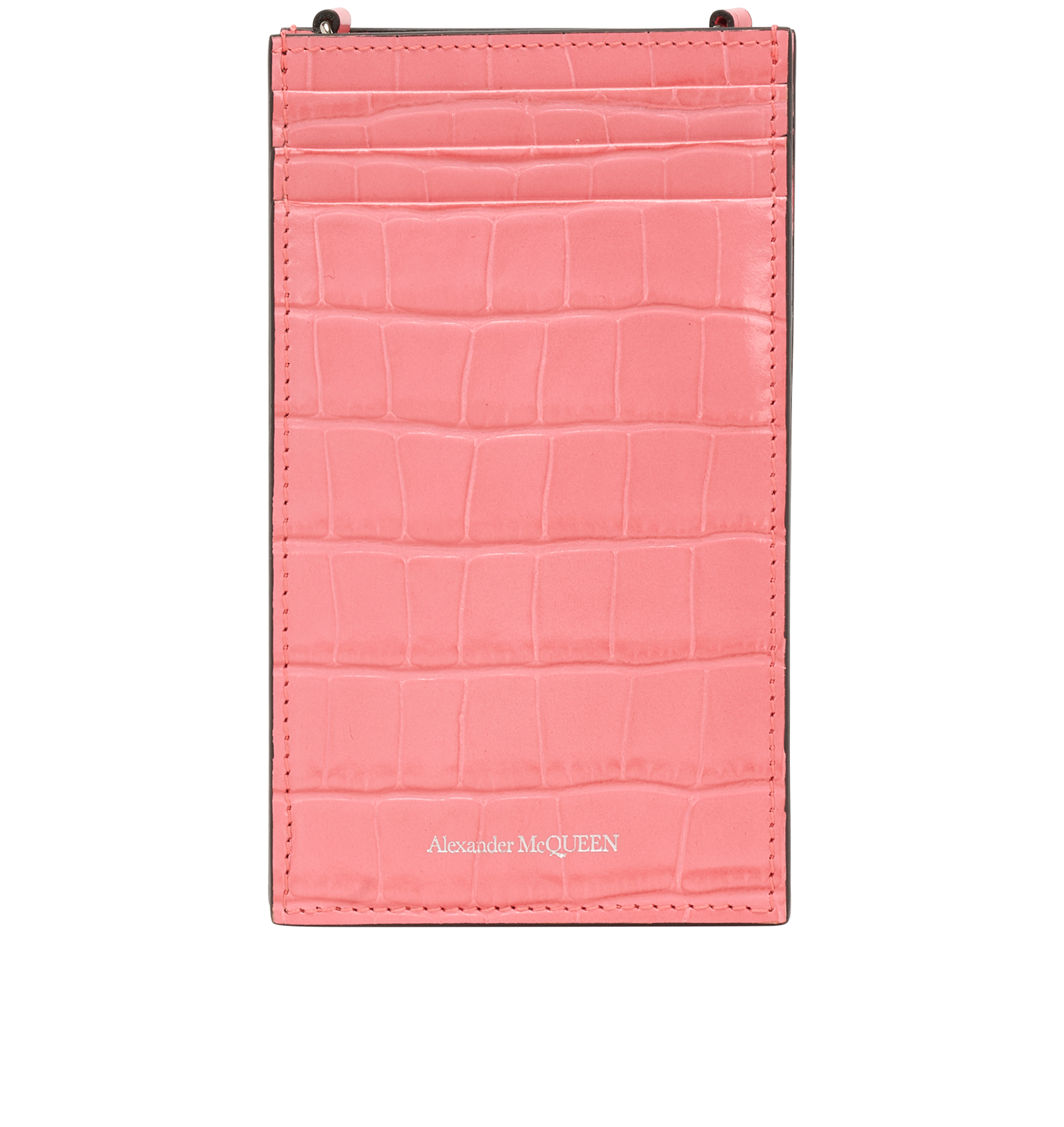 Alexander McQueen Phone Holder, &pound;220, Accessories, Pink, Leather, Back view